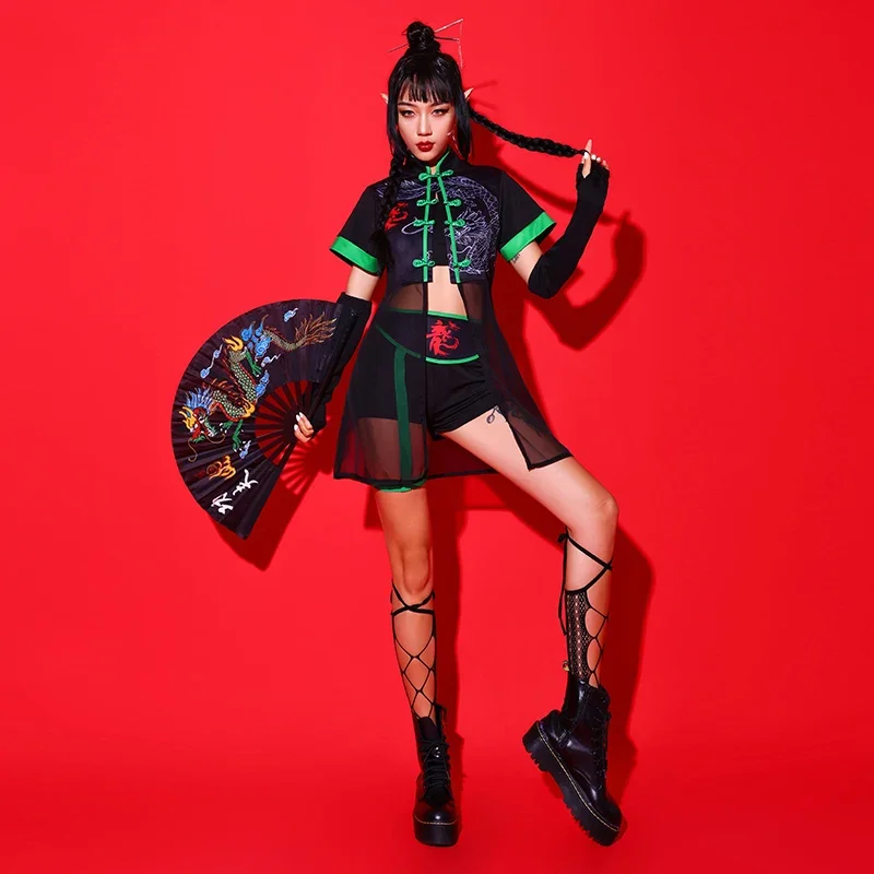 الحديثة ملابس رقص الجاز النساء المغني مرحلة الملابس ملهى ليلي بار Dj Gogo راقصة الزي الهيب هوب ملابس الرقص الهذيان ارتداء BL9066 #3