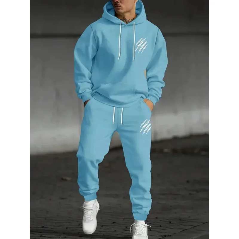 

Fashion Spring autumn two-piece men's drawstring women's sports set hooded set quality comfortable casual pullover fashion Suit