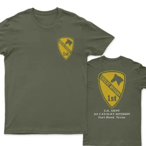 US Army 1st Cavalry Division Veteran T-Shirt. Summer Cotton O-Neck Short Sleeve Mens T Shirt New S-3XL