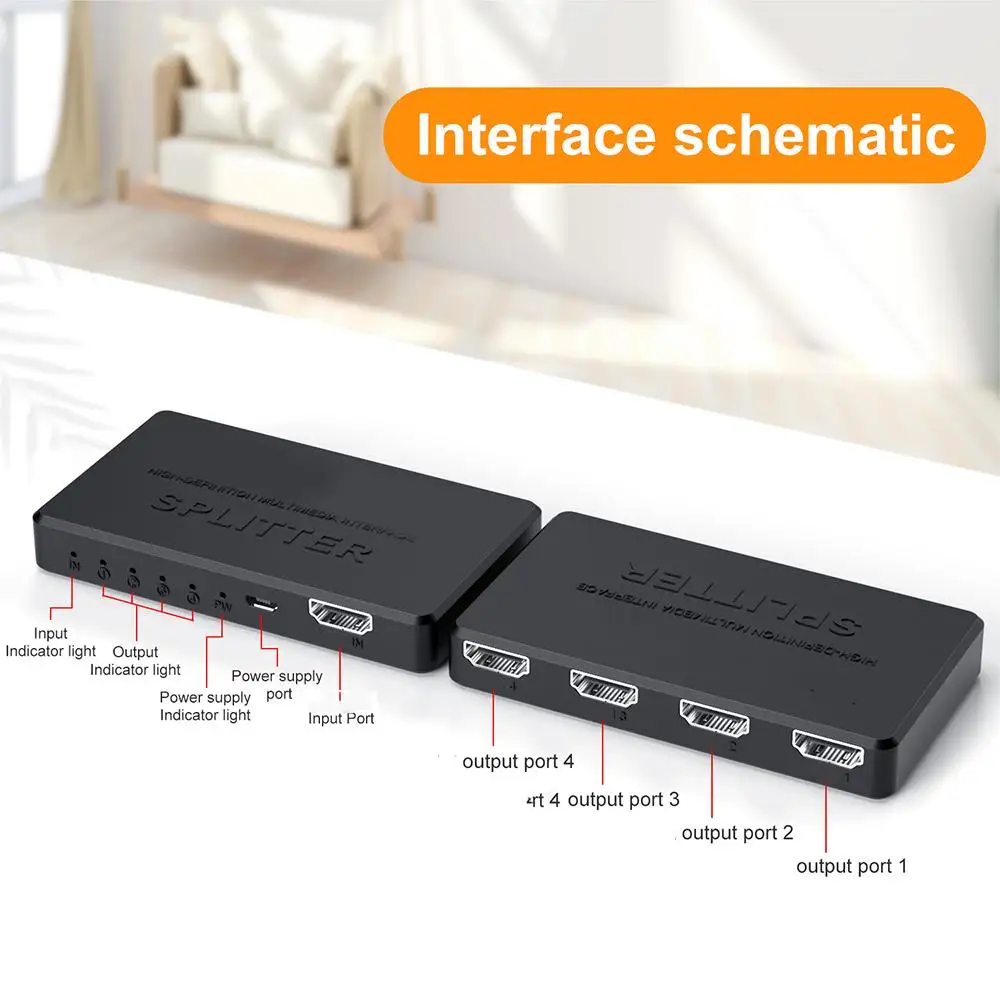 4k 2k Splitter1 In 4 Out 4x1 Switch 1080p Quad Video Screen Viewer Switcher Multi-viewer Seamless Multi Splitter J2q5