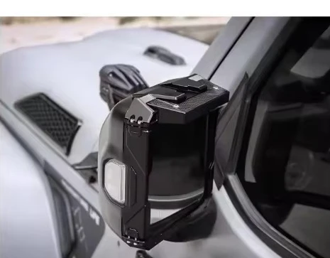 Series Aluminum/Carbon Fiber Rearview Mirror Rain Shield for Jeep JL/JT