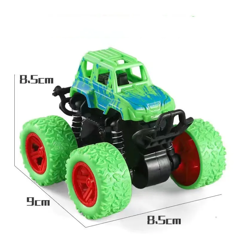 Hot  Car Four-wheel Drive Off-road Vehicle Stunt Dump Cars Double-Side Inertia Car Boy Toys Car Pull Back Kids Interest Gift