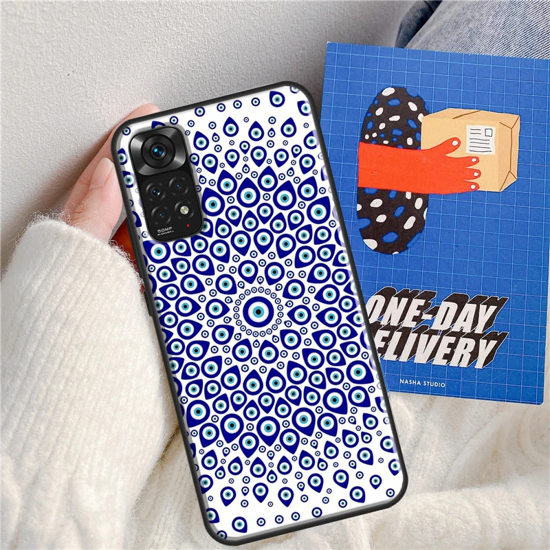 Evil Eye Case For Xiaomi Redmi Note 8 9 10 11 Pro 8T 9S 10S 11S Redmi K50 K40 Gaming 9A 9C 9T 10C