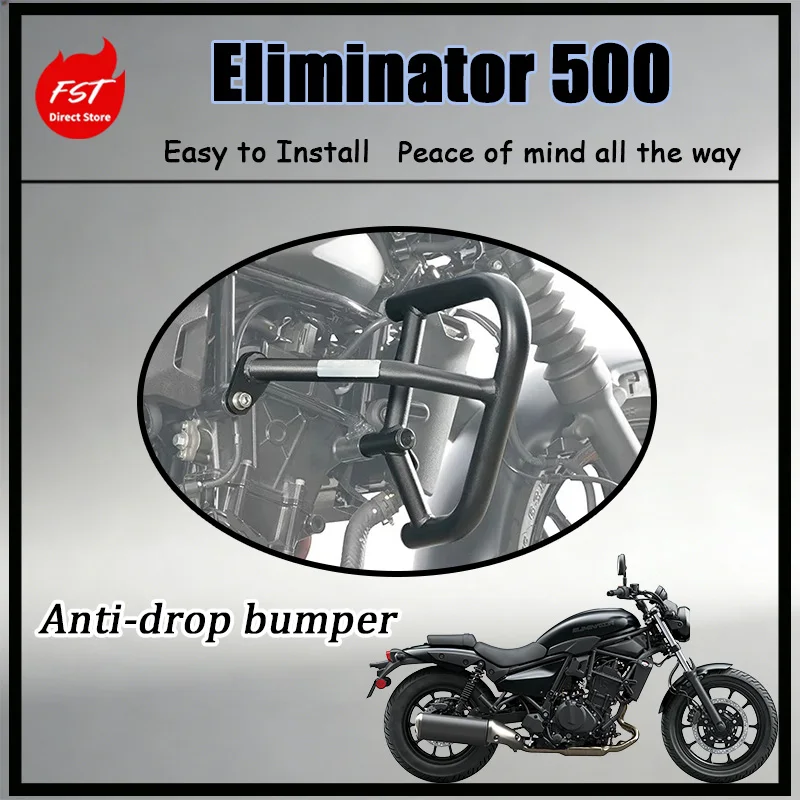 FOR Schwerlast-Motorschutz-Sturzbügel für Eliminator 500 Motorrad-Sicherheitszubehör Verstärkter Stahlrohr-Stoßfänger-Schutz
