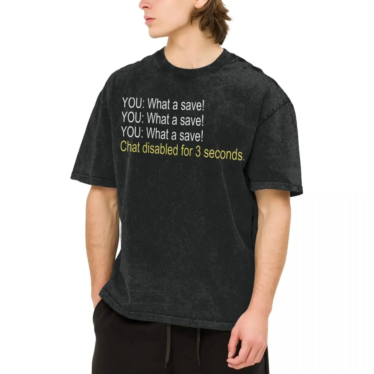 

Funny Rocket League What A Save Chat Men's T-shirt Printed Tops are loose and slim fit Women's T-shirts