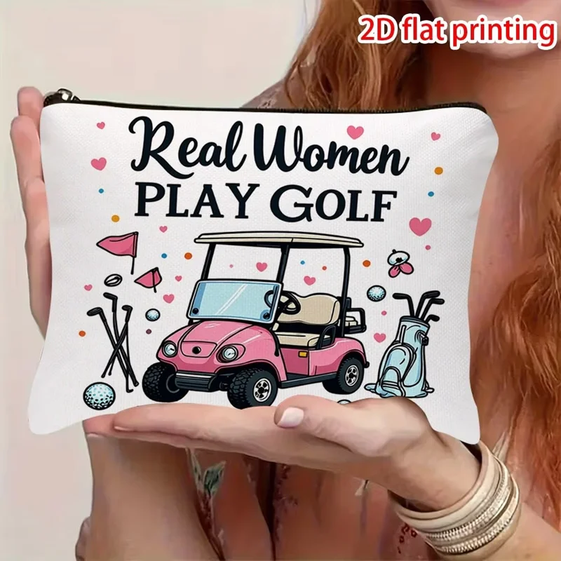 1Pc 2D Fun Golf Makeup Bag, 
