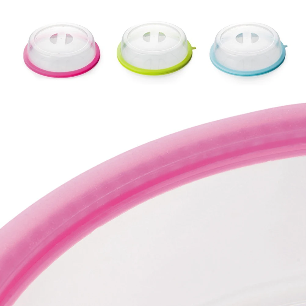 

Microwave Oil Proof Cover Large Size Red Lid Anti Splatter Guard Heat Seal Fits Bowls Plates Cups Oven Refrigerator Kitchen Bar