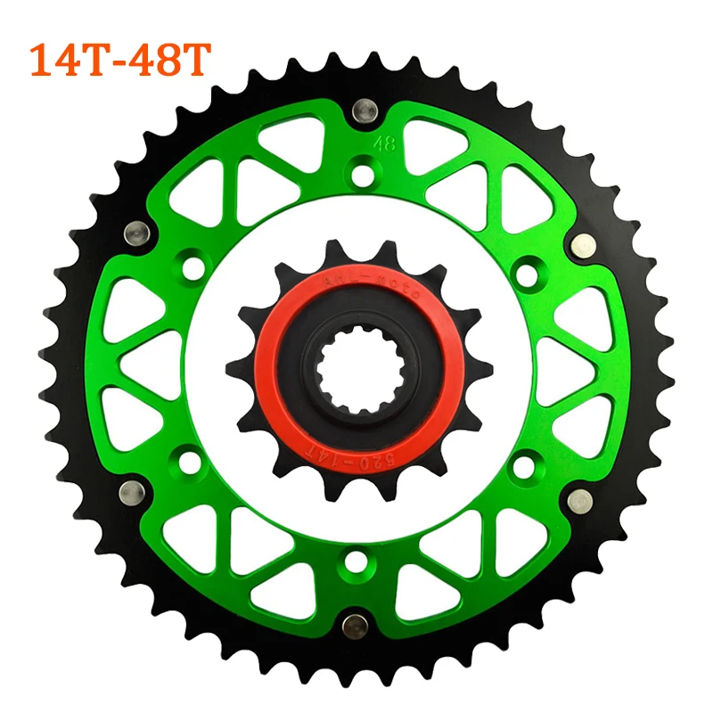 Road Passion Motorcycle 520 45T ~ 52T 13T 14T Front Rear Sprocket Chain Wheel For 250 KLX250 SDF SEF KLX250S KLX 250 S