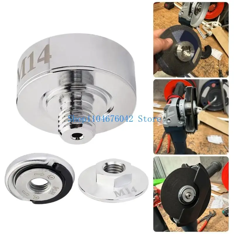 

5asd Professional 3 Piece Angles Grinder Shafts Adapter Includes Flange Nut Pressure Plate For X Lock Grinder