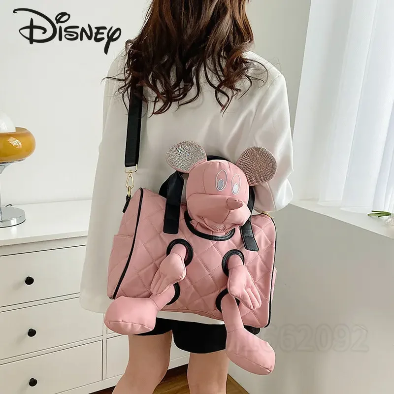 Disney Mickey New Women\'s Handbag Luxury Brand Cartoon Doll Women\'s Bag Large Capacity Fashion Trend One Shoulder Crossbody Bag