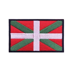 Basque Flag Patches Armband Embroidered Patch Hook & Loop Iron On Embroidery  Badge Military Stripe