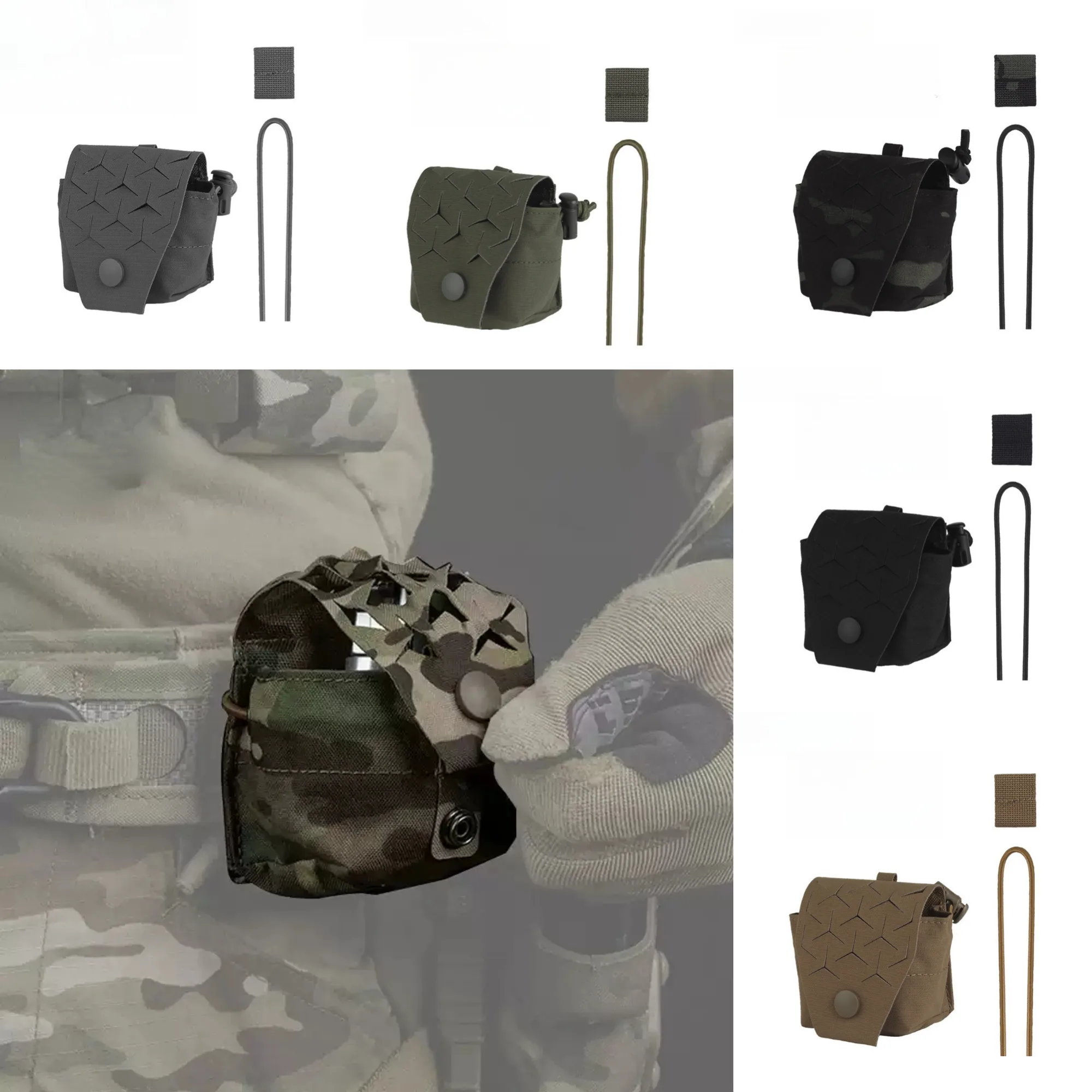 1 STÜCK Taktische Frag-Granate-Beutel hält M67 Molle Mini GP Tasche Taillengürtel Zubehör SS-Stil 2 Möglichkeiten verwenden Multifunktionstasche