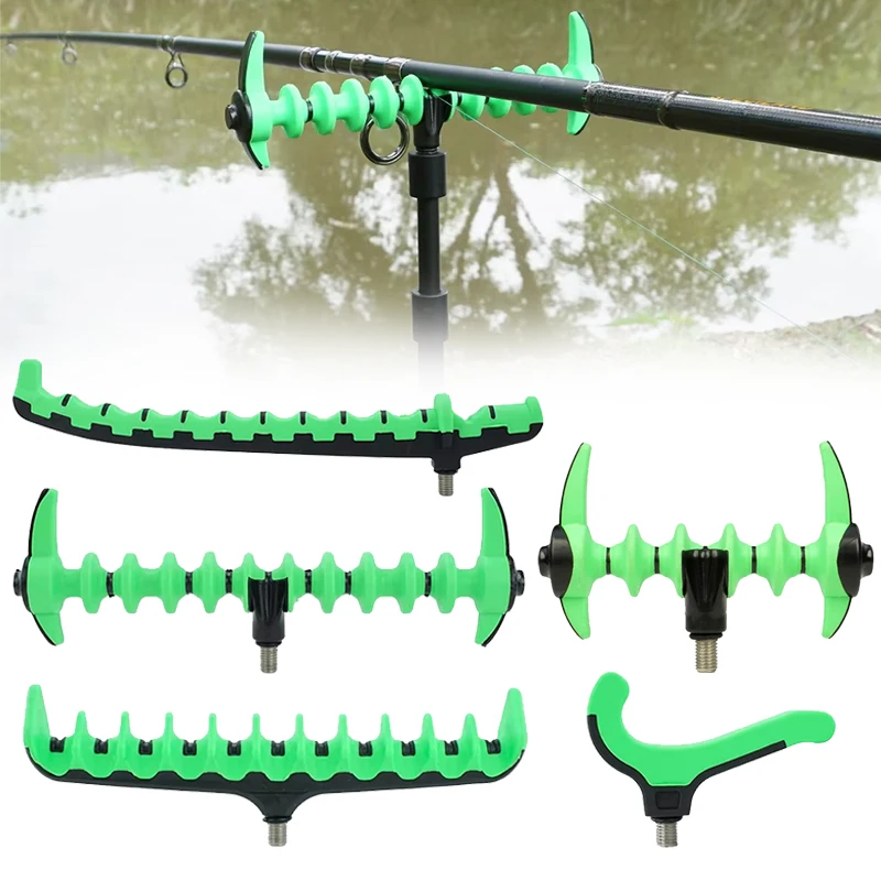 الصيد رود حامل المسمار في المغذية قضيب بقية رئيس العالمي قصبة صيد خشبية دعم دعامة حامل الكارب البنك البحر الصيد الملحقات