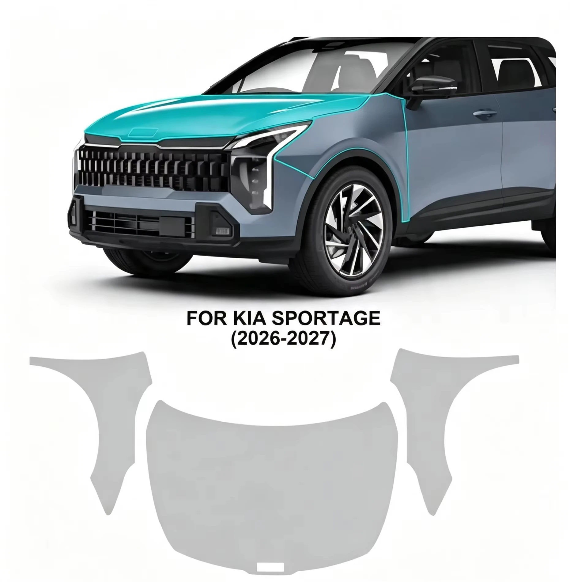 9Mil TPU Bumper Hood Paint Protection Film For Kia Sportage 2026 2027 Pre-cut PPF Kit Clear Bra Car Body Anti-Scratch Resistant