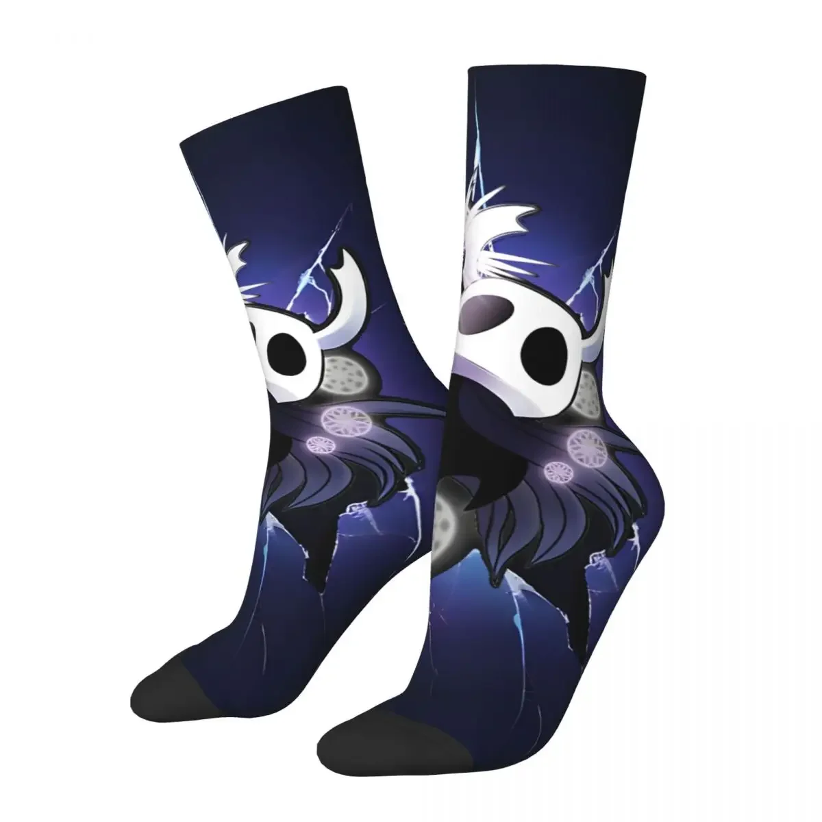 

Crazy compression Dream Nail Pin Sock for Men Harajuku Hollow Knight Seamless Pattern Crew Sock Casual