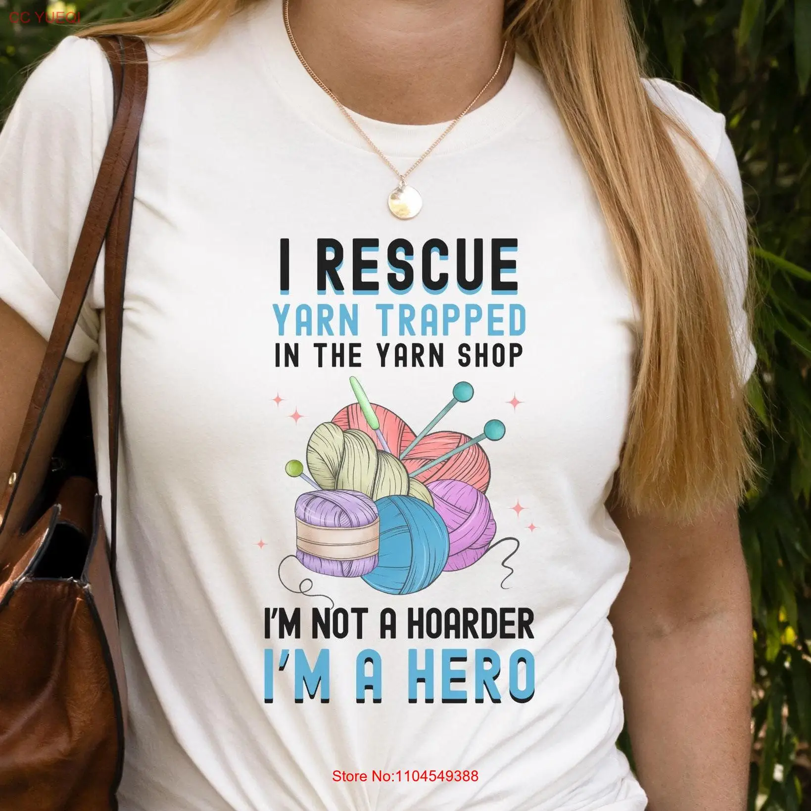 

Funny Knitting T Shirt Knitter Lover Yarn CrocheT Needleworker Humor long or short sleeves