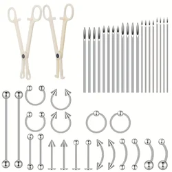 All Body Piercing Jewelry and Tool Septum Forceps Clamp and 316L Stainless Steel Piercing Needles For Woman Man