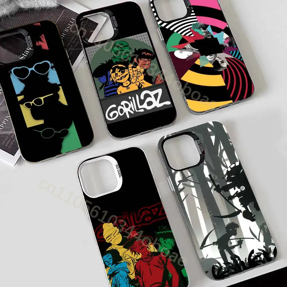 

G-Gorillaz Rock Band Cartoon Phone Case For iPhone 17,16,15,14,13,12,11,Pro,MAX,Plus TPU Soft To Skin-friendly Cover
