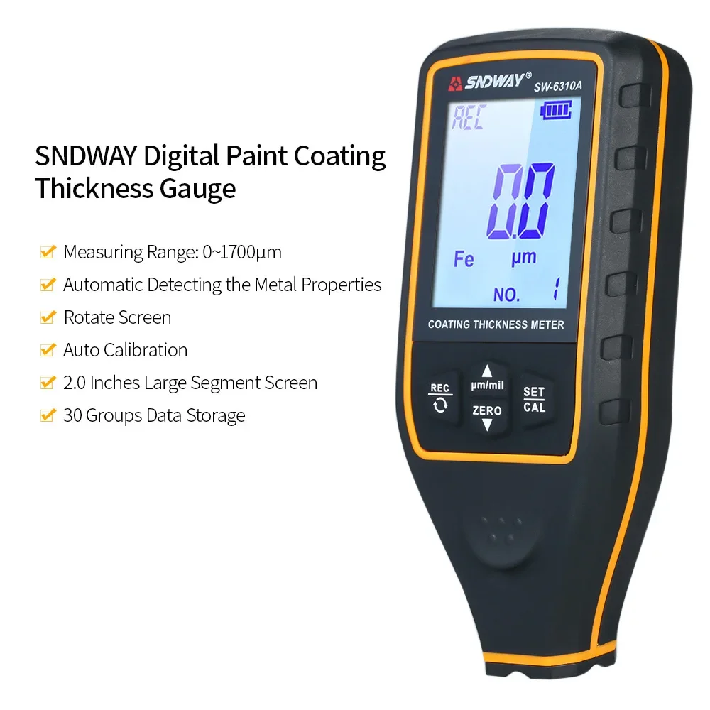 

SNDWAY high-precision coating thickness tester, paint film tester, automotive paint surface tester, paint tester