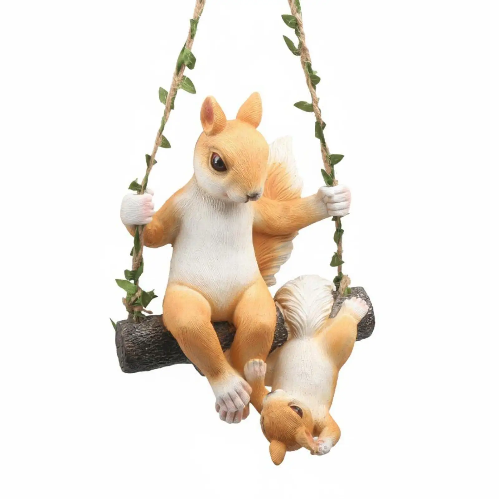 Climbing Squirrel Resin Outdoor Hanging Figure Realistic Animal Decor for Garden Scenery Patio Balcony Display