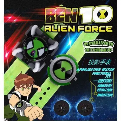 In Stock Omnitrix Watch Ben10 Children'S Popular Toys Watch Glowing Sound Projection Watches Toys For Men Hot Selling