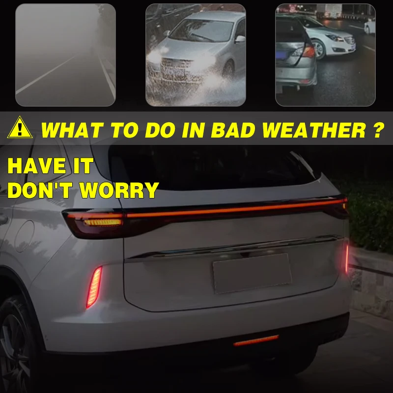 For the third generation of GWM Haval h6 2021 LED rear bumper reflector brake warning dynamic turn signal auto parts