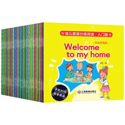 40 libros, libros ilustrados en inglés para niños, iluminación de lectura graduada en inglés para educación temprana, incluida vídeo de código QR