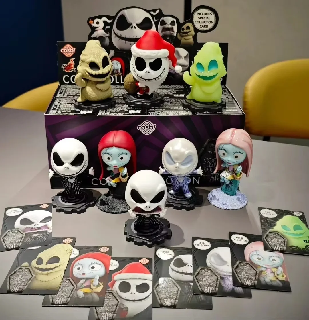 

New Hot Toys The Nightmare Before Christmas Blind Box Figures Jack Sally Cosbi Collectible Figurine Doll Holiday Birthday Gifts