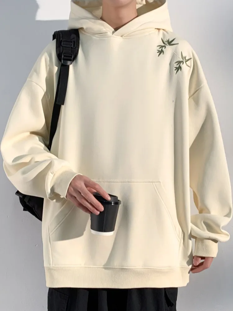 

Мужская толстовка с капюшоном, весенне-осенняя, оверсайз, в американском ретро-стиле, с вышивкой, парная, модная, из смесового хлопка и полиэстера