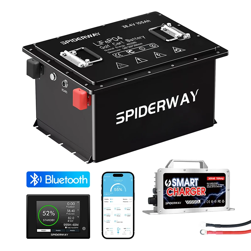 48V 105Ah Golf Cart LiFePO4 Lithium Battery With Charger for EZGO Club Car Yamaha