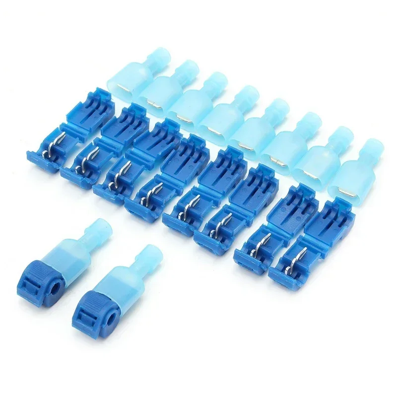 Convenient Durable Useful Connectors Wire Crimp Electrical Electricity Plastic Quick Disconnect 40Pcs Attachment Blue