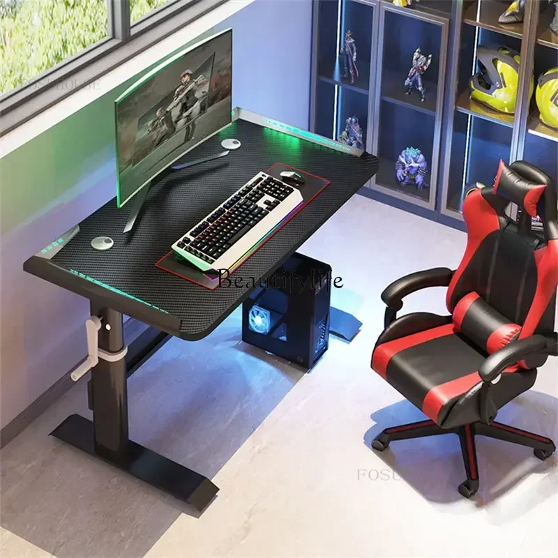 

FG28Minimalism Modern Lift Computer Desks Office Furniture Writing Table Desktop Computer Tables Internet