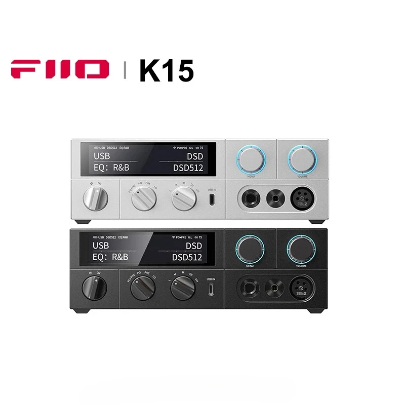FiiO K15 سطح المكتب DAC AMP مضخم ضوت سماعات الأذن كامل MQA PEQ مرحبا الدقة الصوت المزدوج AK4497S رقائق DSD512 PCM768 بلوتوث LDAC