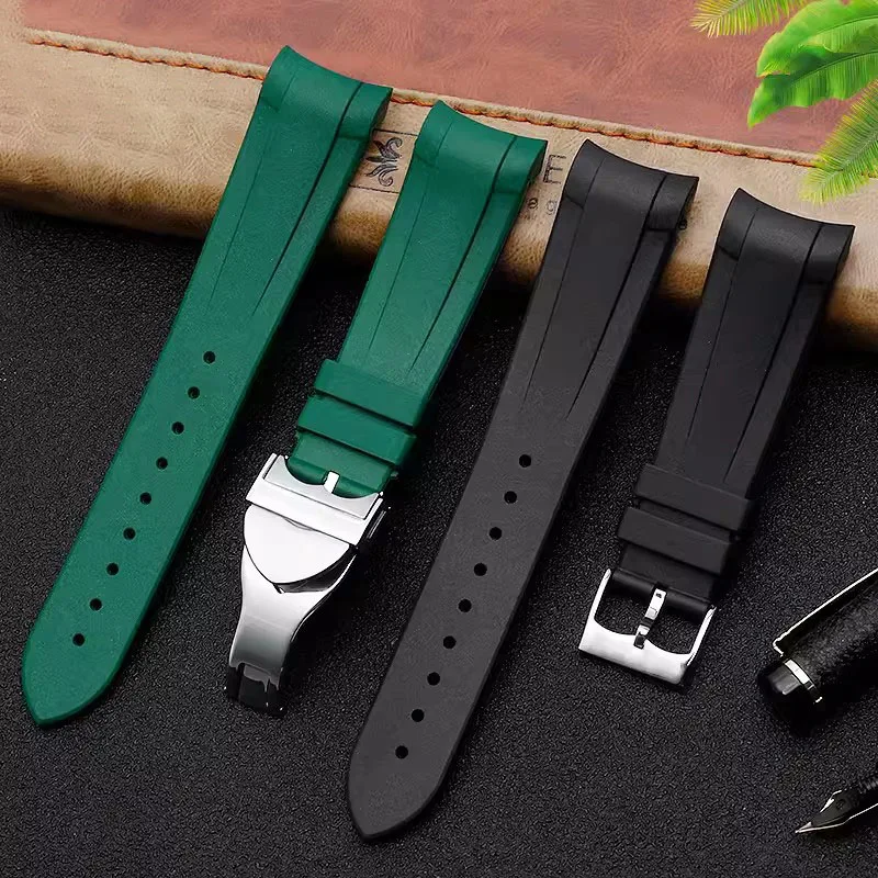 For Tudor Black Bay Rubber Watch Band 22mm -  Panda, Black Bay 58, Bronze, S&G, Red/Blue Bezel, Waterproof Curved Silicone Strap