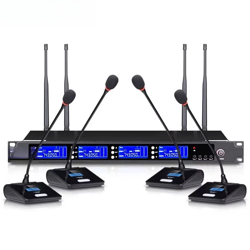 

Wireless microphone, one to four microphones, headset microphone