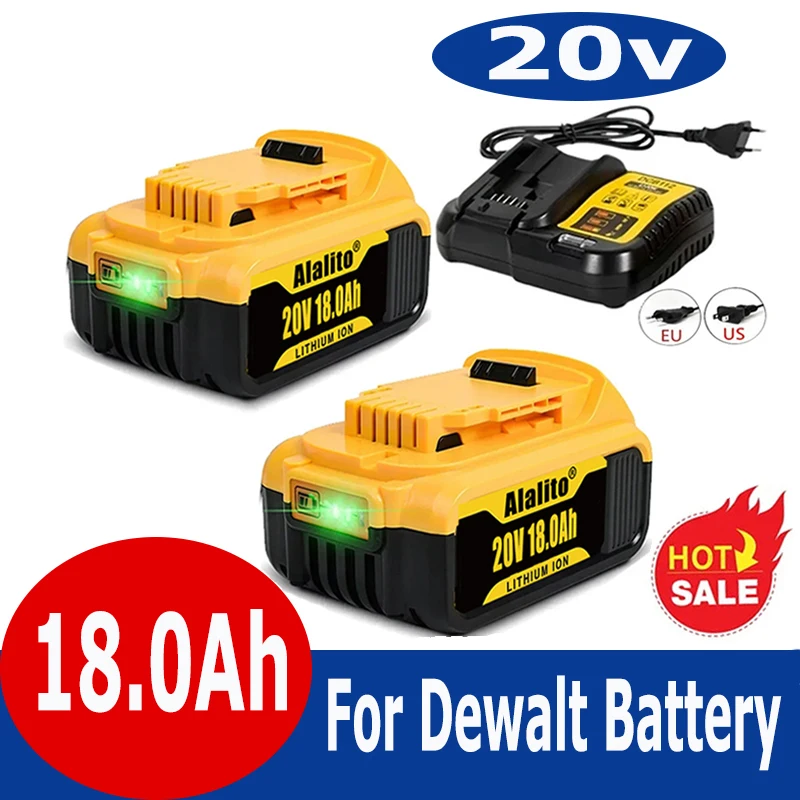 

Original DCB200 20V 18000mAh Lithium Replacement Battery For Dewalt 18V DCB184 DCB200 DCB182 DCB180 DCB181 DCB182 DCB201 DCB206