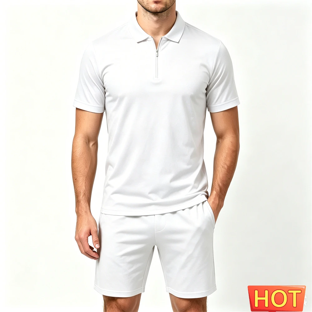 Summer Men's Tracksuit Sets Si - Men'S Fashion Color บทวิจารณ์และราคา