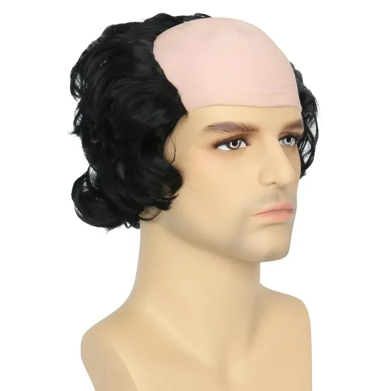 男性用ハゲかつら 誕生日パーティー 面白いゲーム 小道具 ステージ シットコム 演劇 ロールプレイ 高齢者 帽子 ボール パフォーマンス ドレスアップ ウィッグ