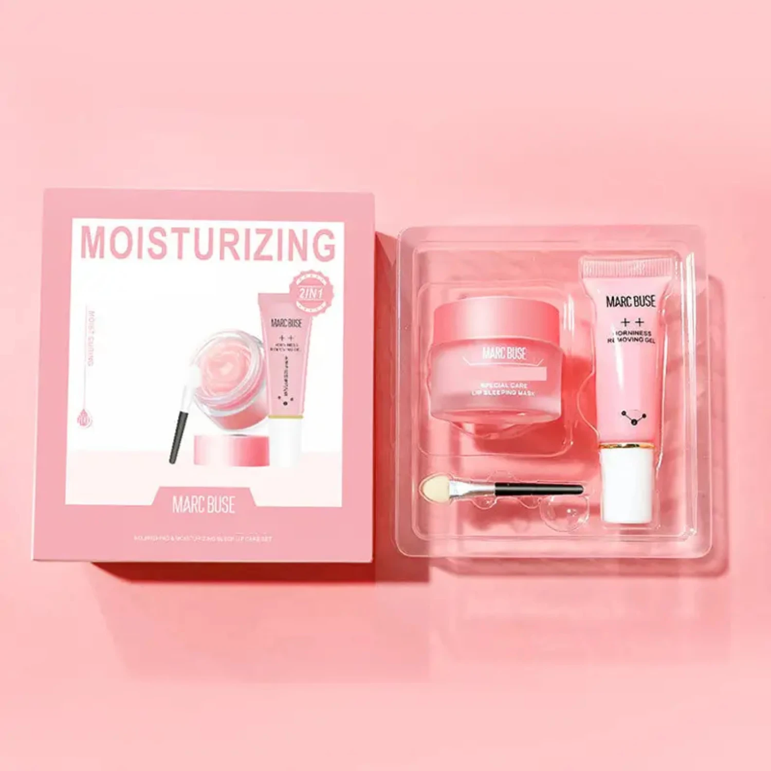 

Ideal for achieving soft, supple lips. This Hydrating and Nourishing Lip Care Kit includes an Exfoliating Lip Scrub and Moisturi