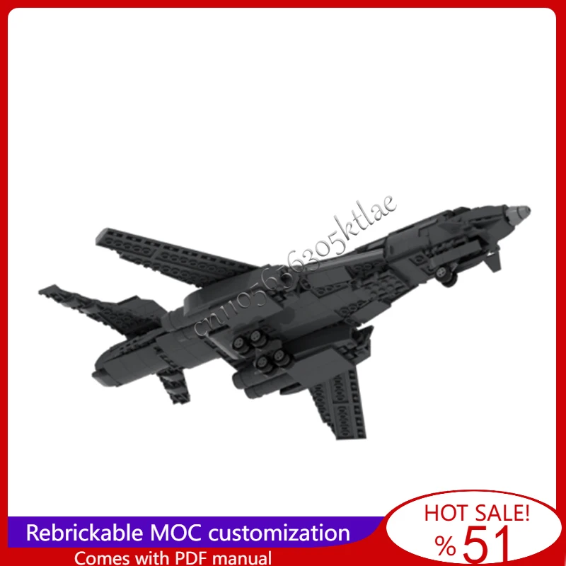 681 ELEMENTÓW MOC Seria Personalizowana Model Bombowca Wing B1 Lancer do Samodzielnego Montażu, Edukacyjna Kreatywna Zabawka dla Dzieci, Prezent na Boże Narodzenie