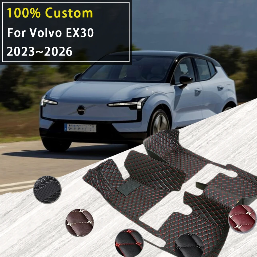 

Car Floor Mat For Volvo EX30 2023 2024 2025 2026 Durable Anti Dirty Pad Luxury Leather Mat Rugs Carpets Full Set Car Accessories