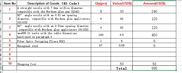 

A straight nozzle with 7.6mm orifice diameter compatible with the Nordsen glue gun 322421