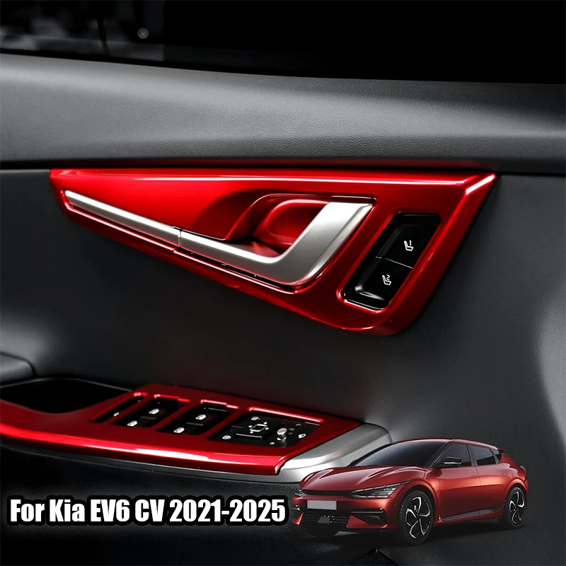 

Для Kia EV6 CV 2021 2022 2023 2024 2025 внутренняя дверная чаша декоративная рамка из АБС-материала деталь модификации салона автомобиля