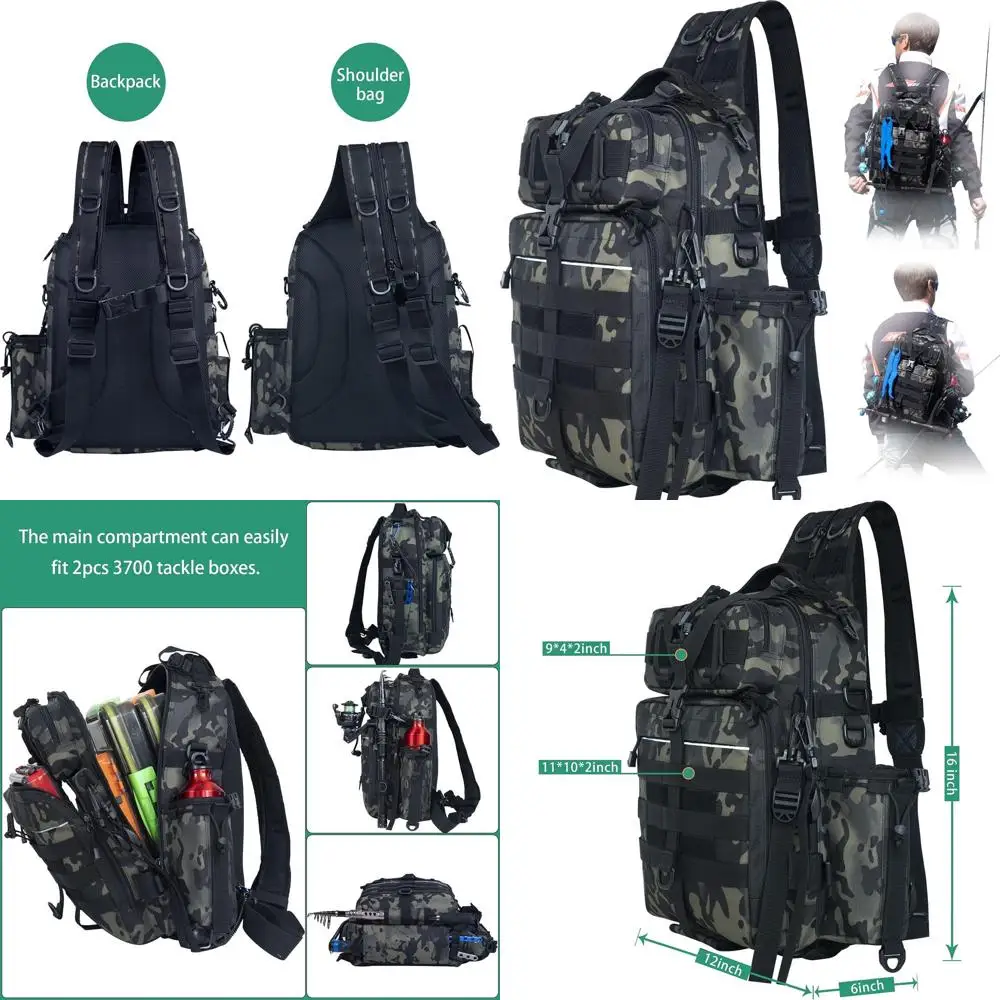 

Большой водонепроницаемый рыболовный рюкзак BLISSWILL - сумка для снастей для рыболовов