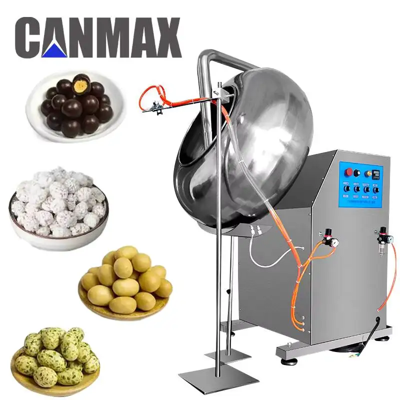 Caramelized Chocolate Sugar Almond Nut Peanut Confectionery Dragee Coating Polishing Pan Machine Prices