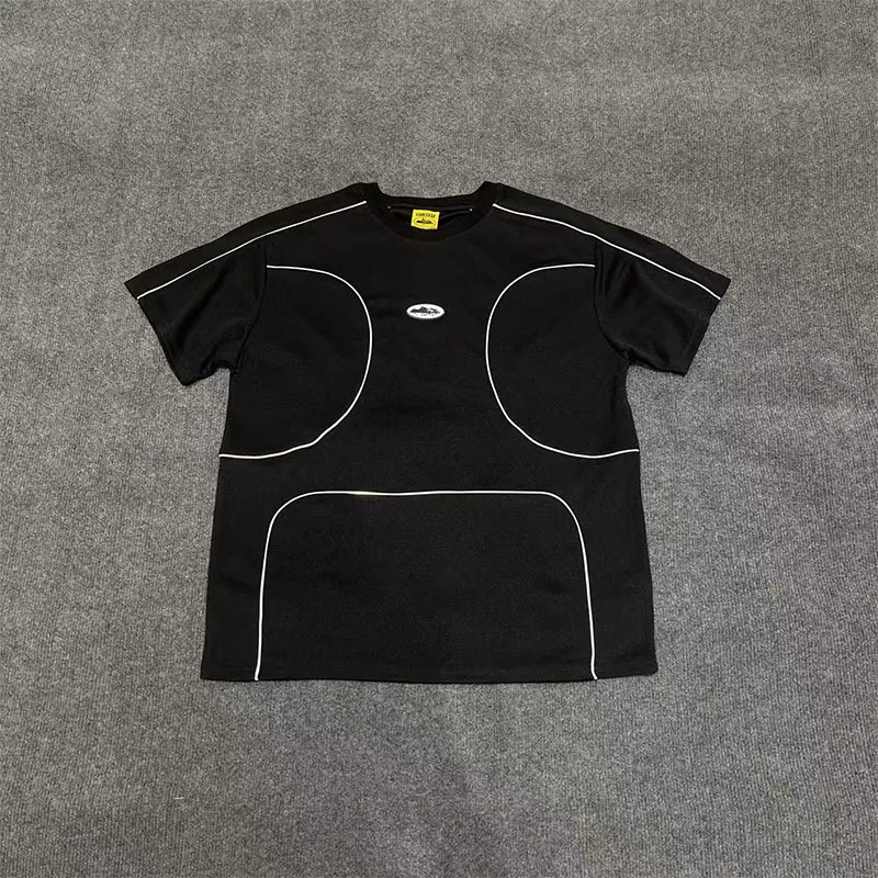 

Американская уличная летняя спортивная повседневная футболка с логотипом и светоотражающим принтом Qui Dry ort Sve, мужская свободная футболка круглого кроя Ne