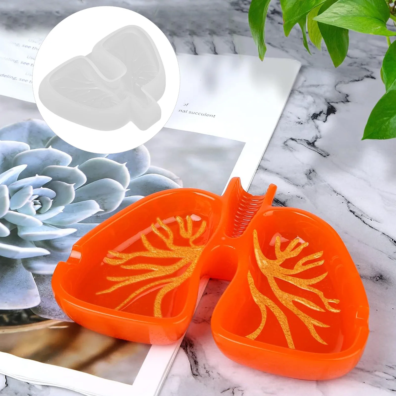 

Silicone Ashtray Molds For Resin Epoxy Lung Shaped Diy Craft Supplies Practical Use Creative H made Art Project Tools