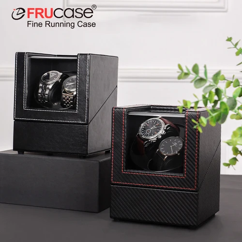 FRUCASE PU Watch Winder para relojes automáticos Caja de reloj Carga USB