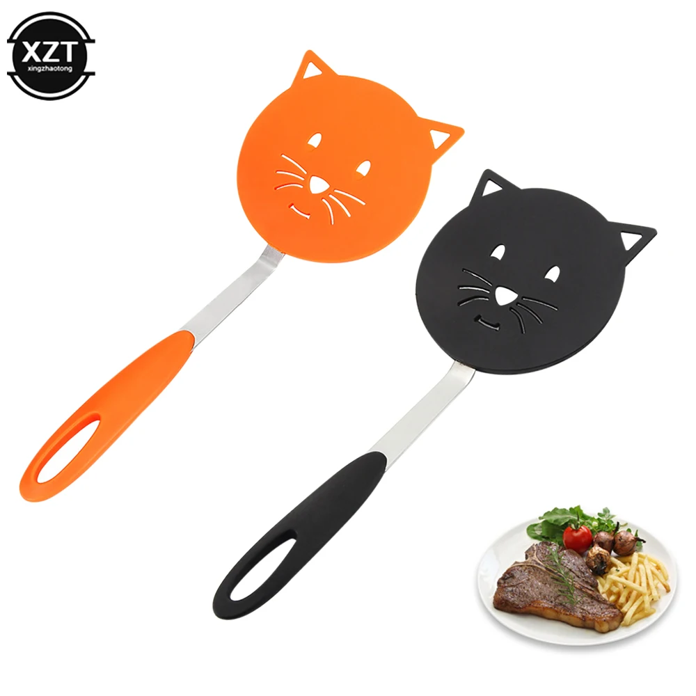 Cartoon Nylon Cat Frying Spatula Non Stick Omelette Shovel Fried Fish Turner Pancake Flipper Cooking Tools Kitchen Gadget Set