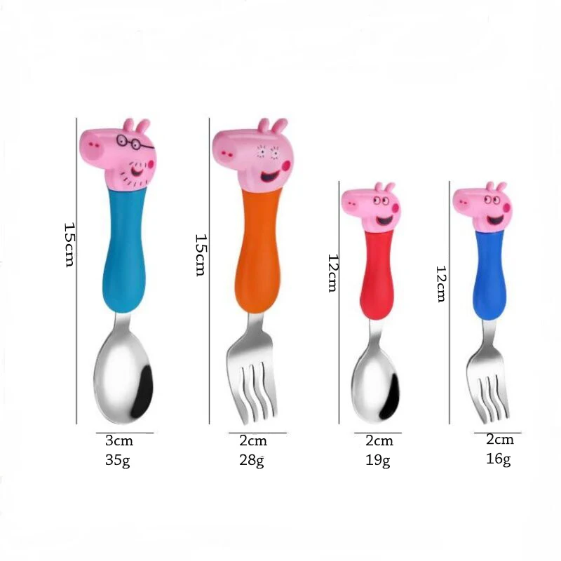 4 قطعة/المجموعة أدوات المائدة Peppa خنزير يونيكورن شوكة ملعقة مجموعات الالعاب جورج حفلة عيد ميلاد السكاكين الوردي الكرتون الشكل الاطفال هدية للأطفال